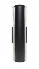 Besa Lighting 2NW-ESPADA16-BK - Besa, Espada 16 Outdoor Sconce, Black/Clear Bubble, Black Finish, 2x60W Medium Base