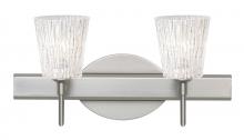 Besa Lighting 2SW-5125GL-SN - Besa Wall Nico 4 Satin Nickel Glitter Stone 2x40W G9