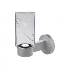 Besa Lighting BLINKCL-WALL-LED-SL - Blink Outdoor Sconce, Clear/Clear, Silver Finish, 1x4W LED