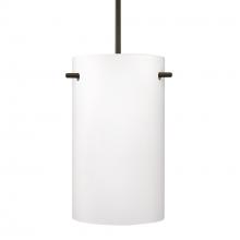 Besa Lighting J-400507-BR - Besa Tamburo 5 Pendant, Opal Matte, Bronze Finish, 1x100W MAX E26 Base