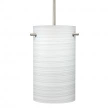 Besa Lighting J-4005KR-SN - Besa Tamburo 5 Pendant, Chalk, Black Finish, 1x100W MAX E26 Base