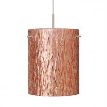 Besa Lighting J-4006CS-SN - Besa Tamburo 8 Pendant, Stone Copper Foil, Black Finish, 1x100W MAX E26 Base