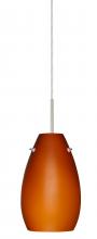 Besa Lighting J-412680-SN - Besa Pera 9 Pendant For Multiport Canopy Satin Nickel Amber Matte 1x100W Medium Base