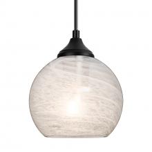 Besa Lighting OP-JILLYCL-BK - Besa, Jilly Outdoor Pendant, Vapor Clear, Black Finish, 1x60W E26 Base