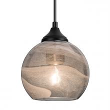 Besa Lighting OP-JILLYSM-BK - Besa, Jilly Outdoor Pendant, Vapor Smoke, Black Finish, 1x60W E26 Base