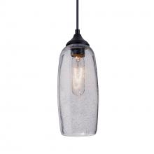 Besa Lighting OP-PINOT9CL-BK - Besa, Pinot 9 Outdoor Pendant, Clear Bubble, Black FInish 1x60W E26 Base