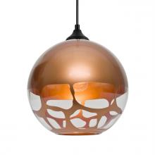 Besa Lighting OP-ROCKYCP-BK - Besa, Rocky Outdoor Pendant, Copper, Black Finish, 1x60W E26 Base