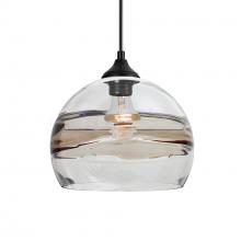 Besa Lighting OP-SPIR8SC-BK - Besa Spirit 8 Outdoor Pendant, Smoke/Clear, Black Finish, 1x60W E26 Base