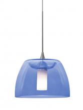 Besa Lighting RXP-SPURBL-SN - Besa Spur Cord Pendant, Blue, Satin Nickel Finish, 1x35W Halogen