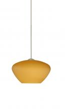 Besa Lighting X-541080-SN - Besa Pendant For Multiport Canopy Peri Satin Nickel Amber Matte 1x50W MAX GY6.35 Base