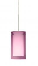 Besa Lighting X-A44007-SN - Besa Pendant For Multiport Canopy Pahu 4 Satin Nickel Transparent Amethyst/Opal 1x35W