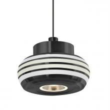 Besa Lighting X-FLOW00-FRCL-LED-BK - Besa Flower Pendant For Multiport Canopy, Frost/Clear, Black Finish, 1x3W LED