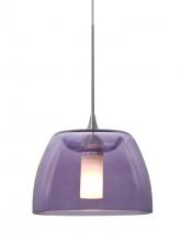 Besa Lighting X-SPURPL-SN - Besa Spur Cord Pendant For Multiport Canopy, Plum, Satin Nickel Finish, 1x35W Halogen