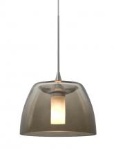 Besa Lighting X-SPURSM-SN - Besa Spur Cord Pendant For Multiport Canopy, Smoke, Satin Nickel Finish, 1x35W Haloge