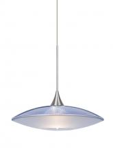 Besa Lighting XP-6294BL-SN - Besa Pendant Spazio Satin Nickel Blue/Frost 1x50W MAX GY6.35 Base
