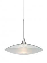 Besa Lighting XP-6294CL-SN - Besa Pendant Spazio Satin Nickel Clear/Frost 1x50W MAX GY6.35 Base