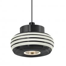 Besa Lighting XP-FLOW00-CLCL-LED-BK - Besa Flower Pendant, Clear/Clear, Black Finish, 1x3W LED