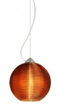 Besa Lighting 1KX-461682-SN - Besa Kristall 8 Pendant Satin Nickel Amber 1x75W Medium Base