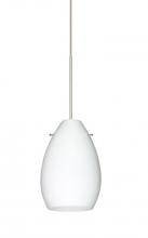 Besa Lighting 1XP-171307-SN - Besa Pendant Pera 6 Satin Nickel Opal Matte 1x50W Halogen