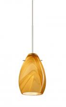 Besa Lighting 1XP-1713HN-SN - Besa Pendant Pera 6 Satin Nickel Honey 1x50W Halogen