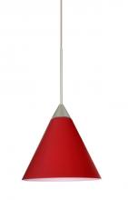 Besa Lighting 1XC-5121RM-LED-SN - Besa Pendant Kani Satin Nickel Ruby Matte 1x5W LED