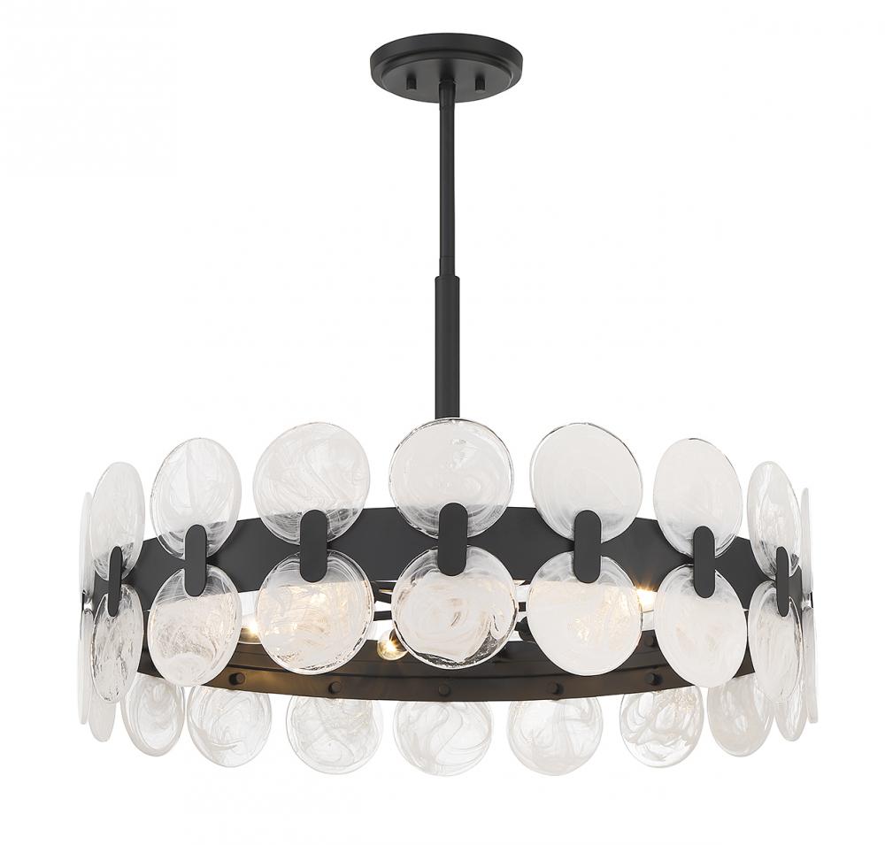 Boca 6-Light Chandelier in Matte Black