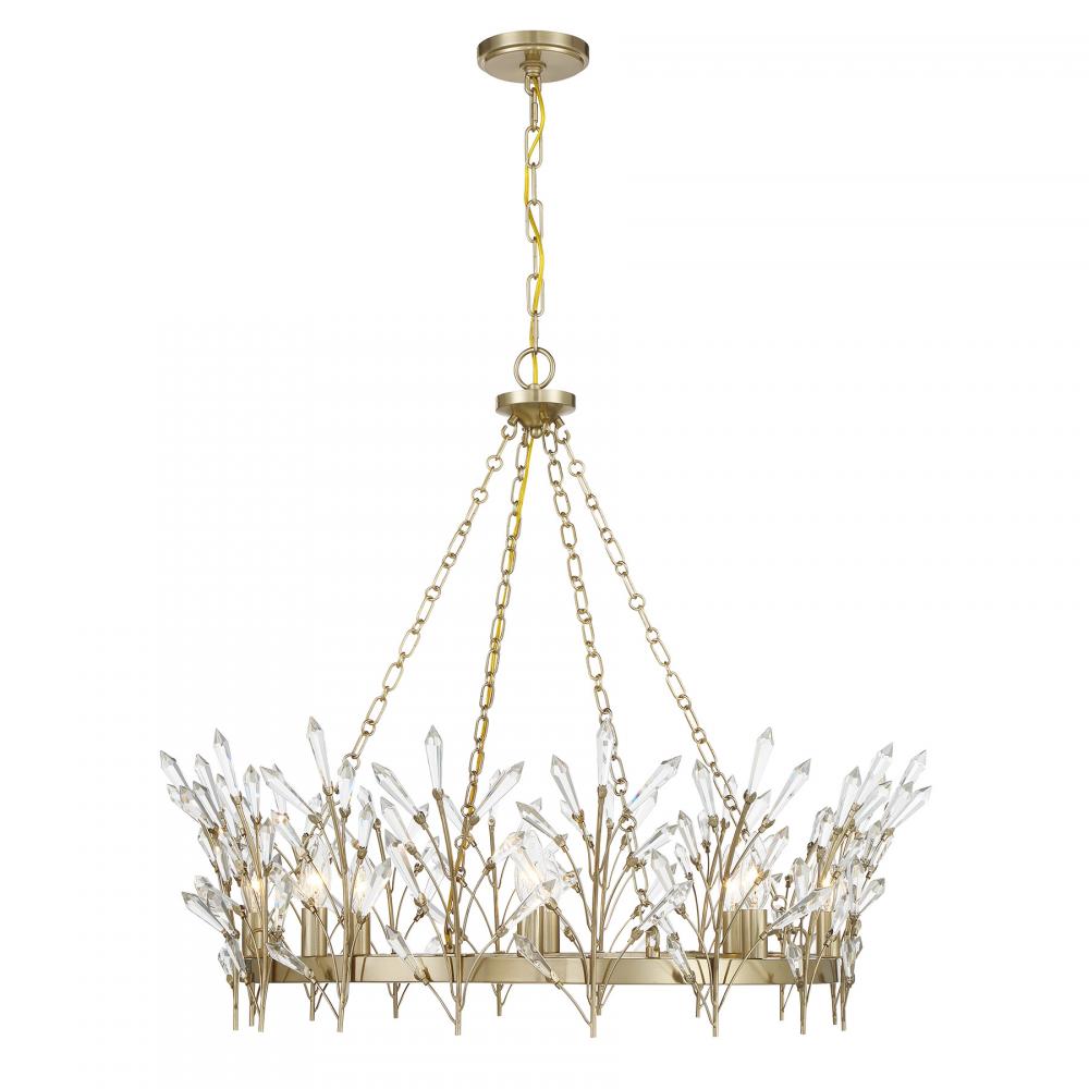 Orianna 8-Light Chandelier in Noble Brass