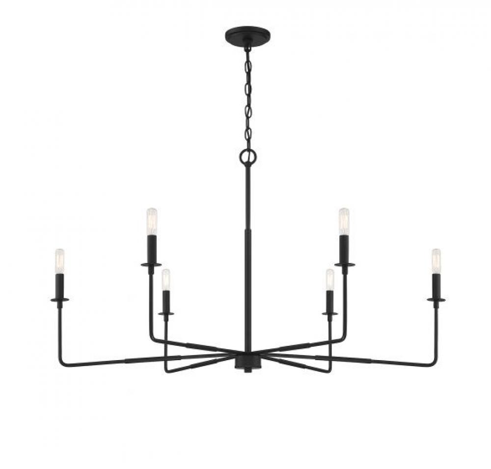 Salerno 6-Light Chandelier in Matte Black