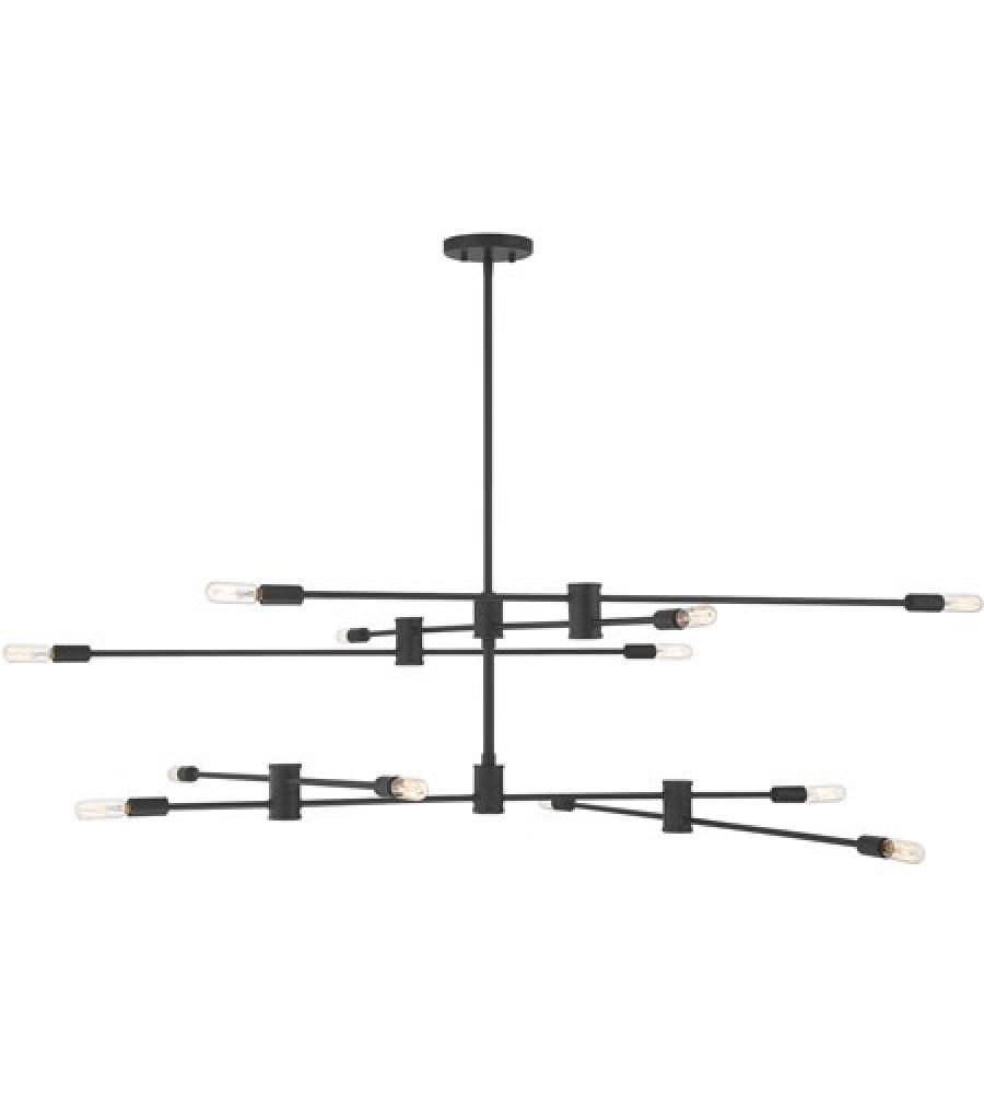 Lyrique 12-Light Chandelier in Matte Black