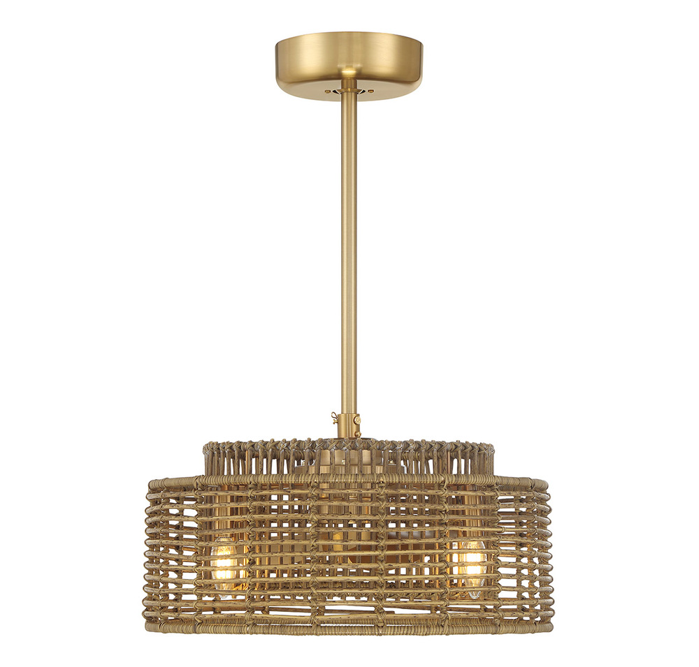 Ferndale 4-Light Fan D'Lier in Warm Brass