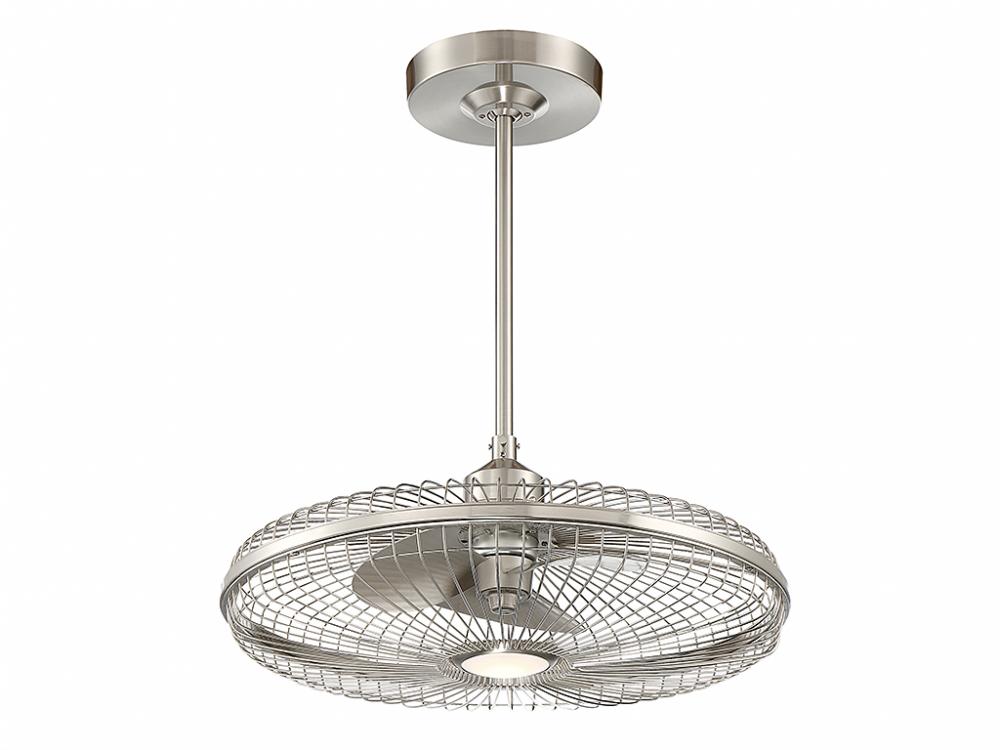 Wetherby LED Fan D'Lier in Satin Nickel