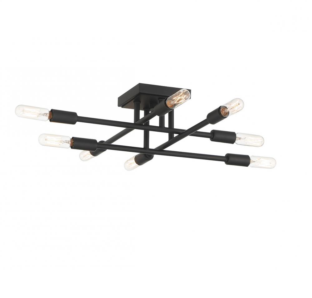 Lyrique 8-Light Ceiling Light in Matte Black