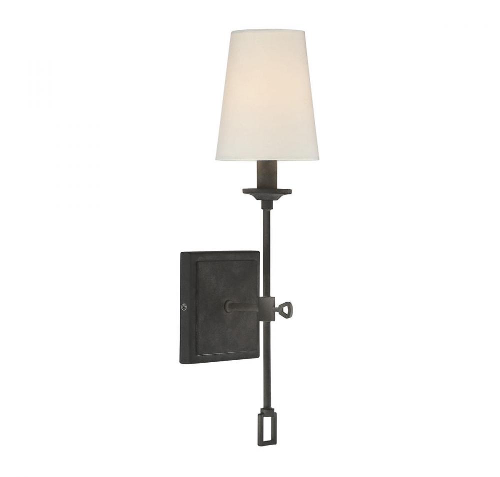 Lorainne 1-Light Wall Sconce in Oxidized Black