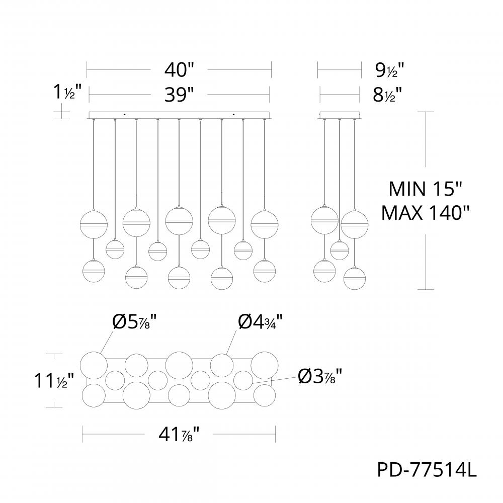 Cyllindra Chandelier Light