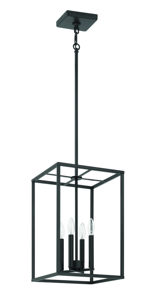 Signature Foyer 4 Light 18" Foyer in Flat Black