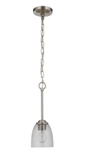 Craftmade 49991-BNK - Serene 1 Light Mini Pendant in Brushed Polished Nickel