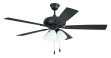 Craftmade ECF114CBZ5-CBZWLN - 52" Ceiling Fan w/Blades, 4 White Frost LED Lights