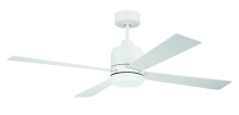 Craftmade MCY52W4 - McCoy 52" 4-Blade Ceiling Fan in White w/ White Blades; Light Kit Included (optional)