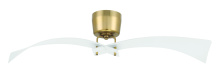 Craftmade TRN52WSB2 - Tern 52" 2-Blade Ceiling Fan in White/Satin Brass w/ White Blades; Not Light Kit Adaptable