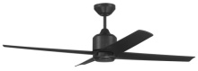 Craftmade QUL52FB4-NWF - Quell 52" 4-Blade Indoor/Outdoor (Damp) Ceiling Fan in Flat Black w/ Flat Black Blades