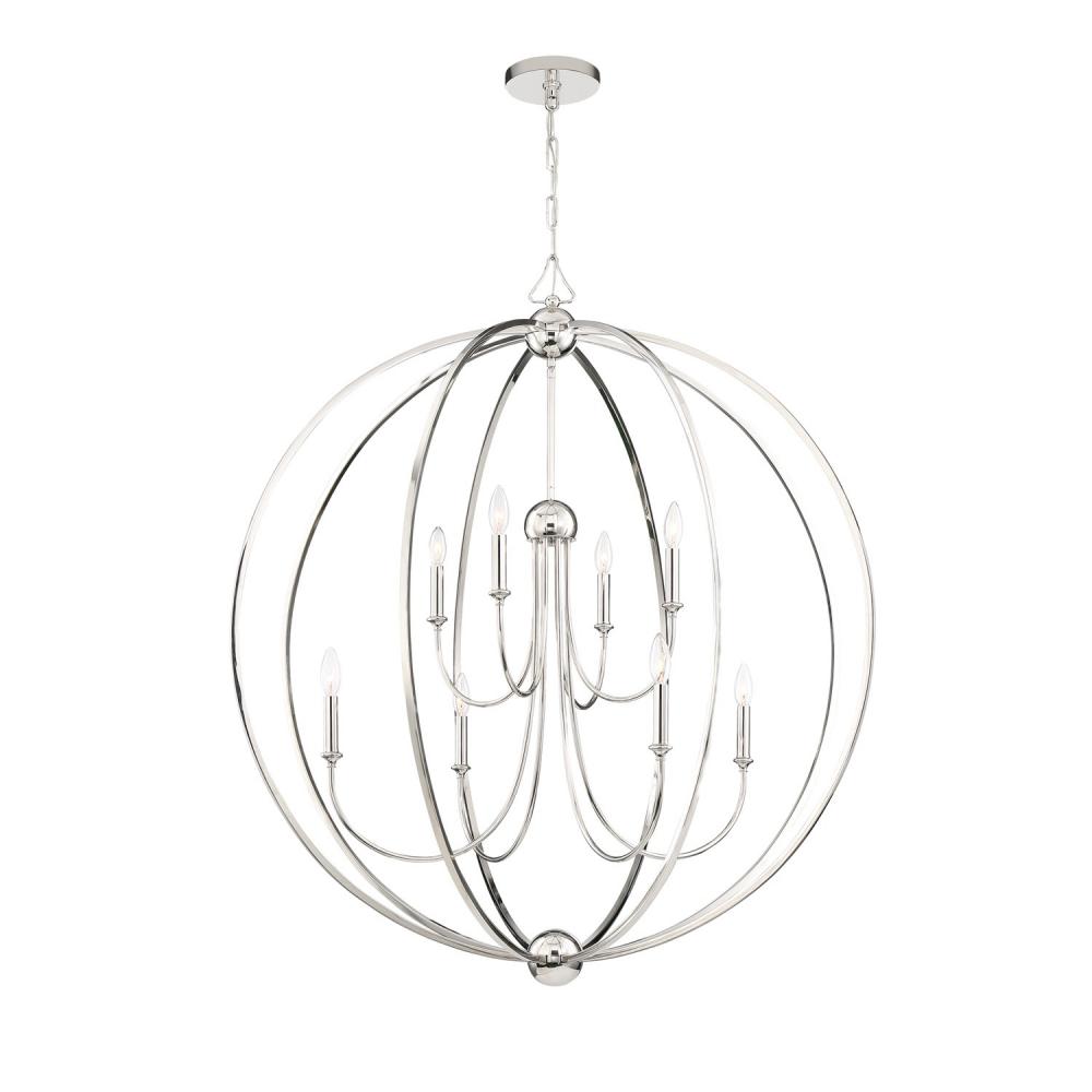 Libby Langdon Sylvan 8 Light Polished Nickel Chandelier