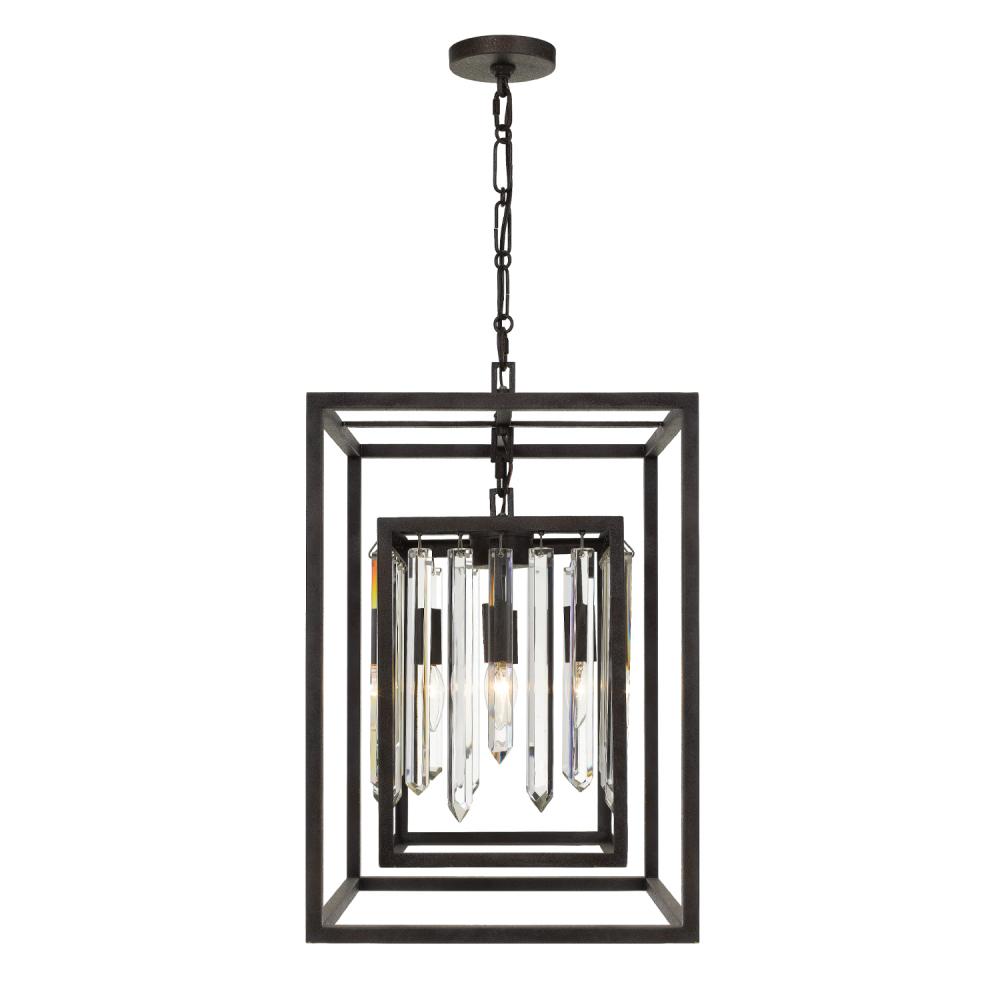 Hollis 4 Light Forged Bronze Lantern Chandelier