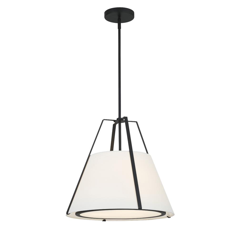 Fulton 3 Light Black Pendant