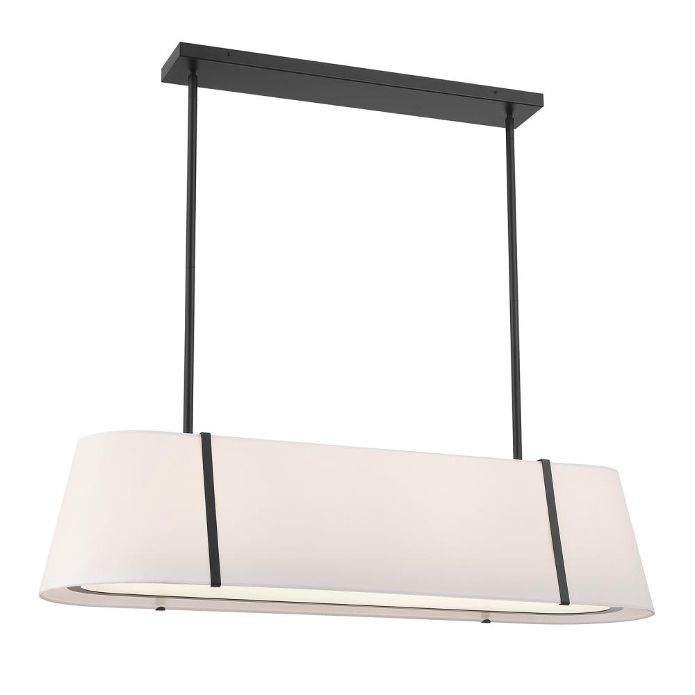 Fulton 41.75'' Black Linear Oval Chandelier