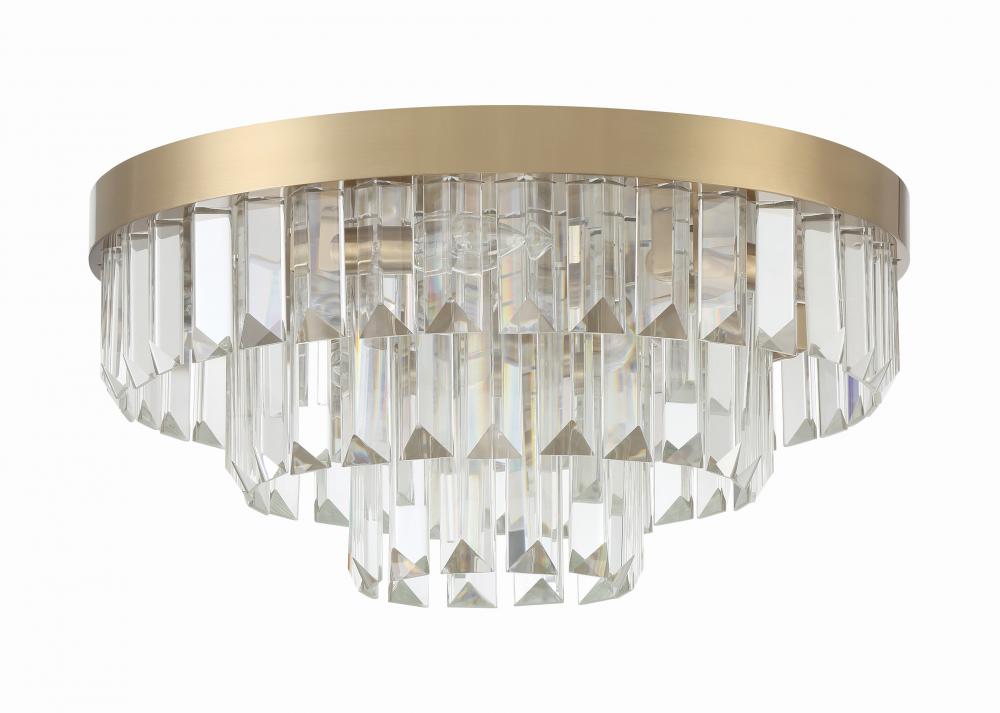Hayes 18'' Aged Brass Flush Mount