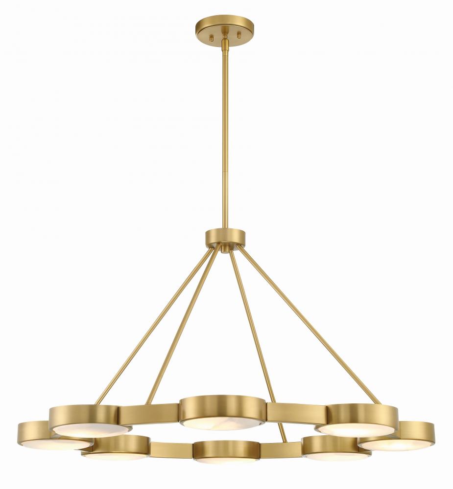 Orson 8 Light Modern Gold Chandelier