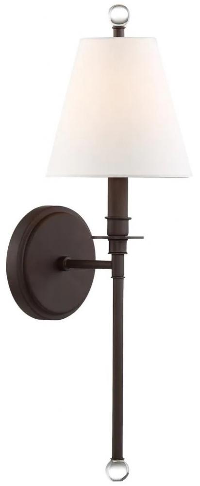 Riverdale 1 Light Dark Bronze Sconce