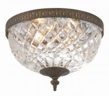 Crystorama 117-10-EB - Crystorama 2 Light English Bronze Crystal Flush Mount