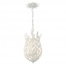 Crystorama 563-MT - Broche 3 Light Matte White Mini Pendant