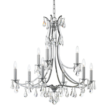 Crystorama 5939-CH-CL-MWP - Cedar 9 Light Polished Chrome Chandelier